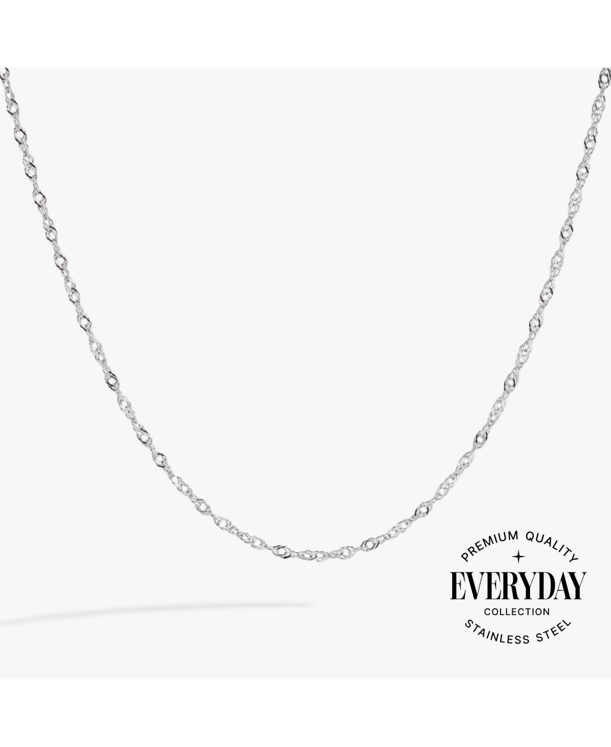 Singapore Chain Charm Layering Necklace - Gold