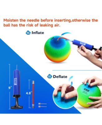 Set of 6 Multi-colored Playground Balls, Kickball, Bouncy Dodge Ball, Handball for Indoor and Outdoor