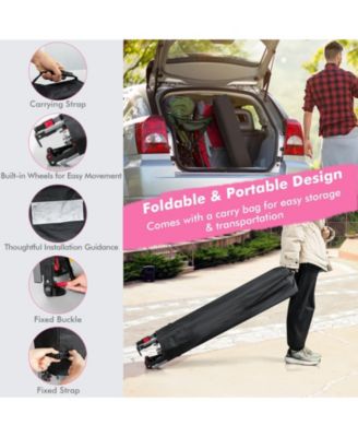 10 x 17.6 Feet Outdoor Instant Pop-up Canopy Tent with Dual Half Awnings