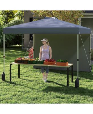 10 X 10 FT Pop up Canopy Tent with 1 Sidewall and Wheeled Bag