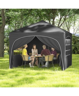10 X 10 FT Pop up Canopy Tent with 4 Removable Sidewall