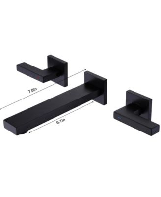 Two-Handle Wall Mounted Bathroom Faucet