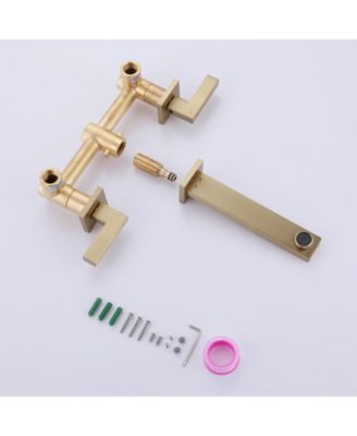Two-Handle Wall Mounted Bathroom Faucet