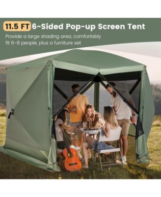 11.5 X 11.5 FT Pop-up Screen House Tent with Portable Carrying Bag