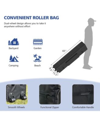 10 x 20 Feet Adjustable Folding Heavy Duty Sun Shelter with Carrying Bag