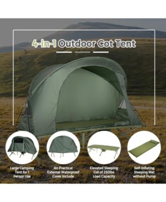 Cot Elevated Compact Tent Set with External Cover