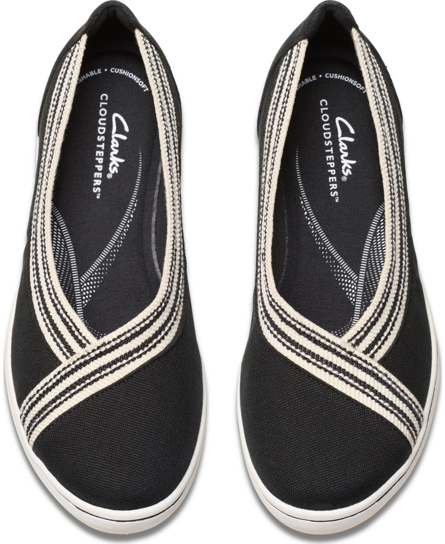 Женские кроссовки Clarks Cloud Steppers Breeze Sky Air Closed Toe, цвет: Чёрный — фото 7