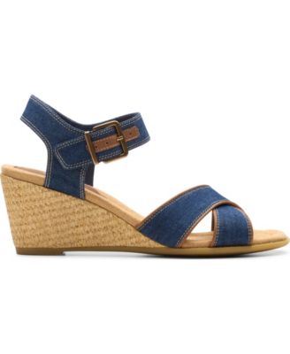 Emmalae Iris Leather Wedge Sandals