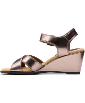 Emmalae Iris Leather Wedge Sandals
