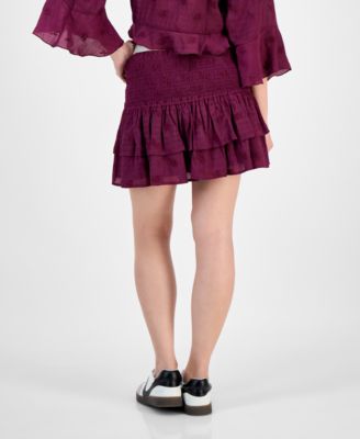 Women's Smock-Waist Tiered Skirt, Exclusively at Macy's