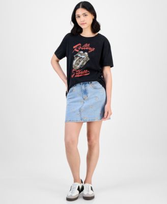 Women's Rolling Stones Crewneck T-Shirt, Exclusively at Macy's