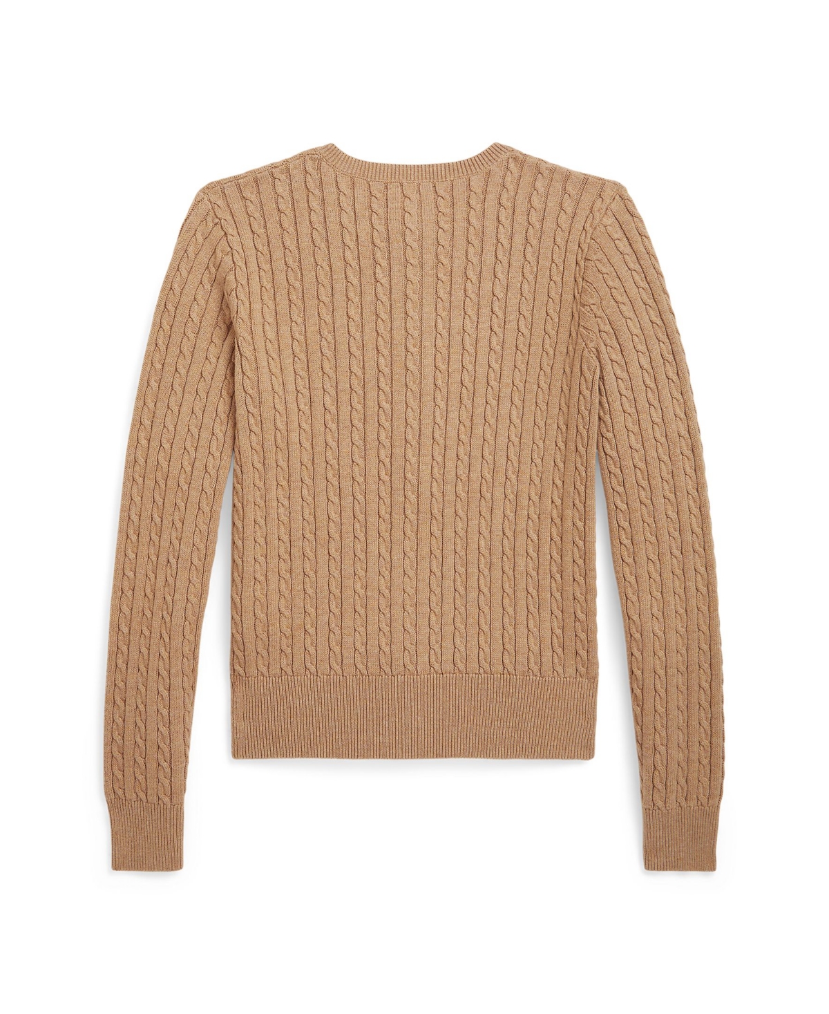 Polo Ralph Lauren Cable-knit Button-up Cardigan In Brown
