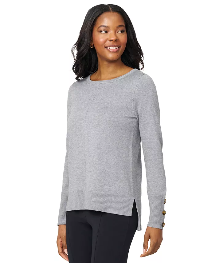 Women's Button-Cuff Lightweight Tunic Sweater - thumbnail 7