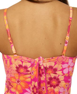 Becca Womens Copacabana Bandeau Tankini Top High Waist Bottoms In Multi
