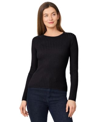 Women's Crewneck Ribbed-Knit Sweater 