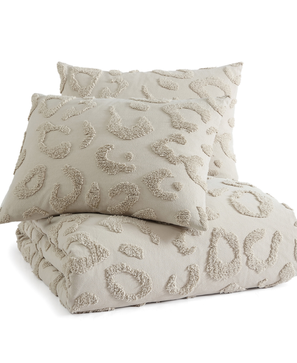 Peri Home Chenille Leopard 3-pc. Duvet Cover Set, Full/queen In Gray
