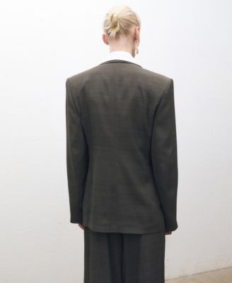 Women's Oversized Double-Breasted Suit Jacket