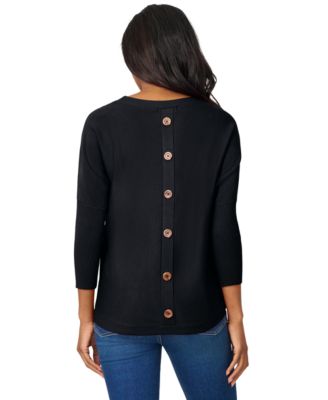 Women's Dolman Button-Back Sweater