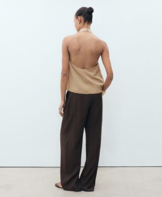 Women's Draped Neck Lyocell Top