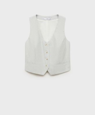 Women's Linen-Blend Suit Vest