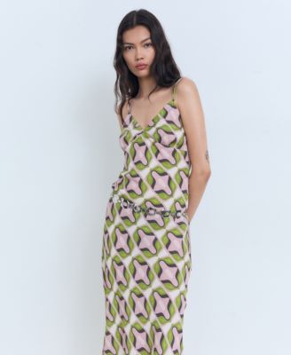 Women's Abstract Printed Midi Dress