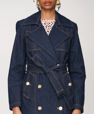 Women's Double-Breasted Belted Trench Coat