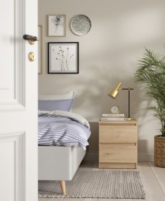 19.49" High 2 Drawer Nightstand