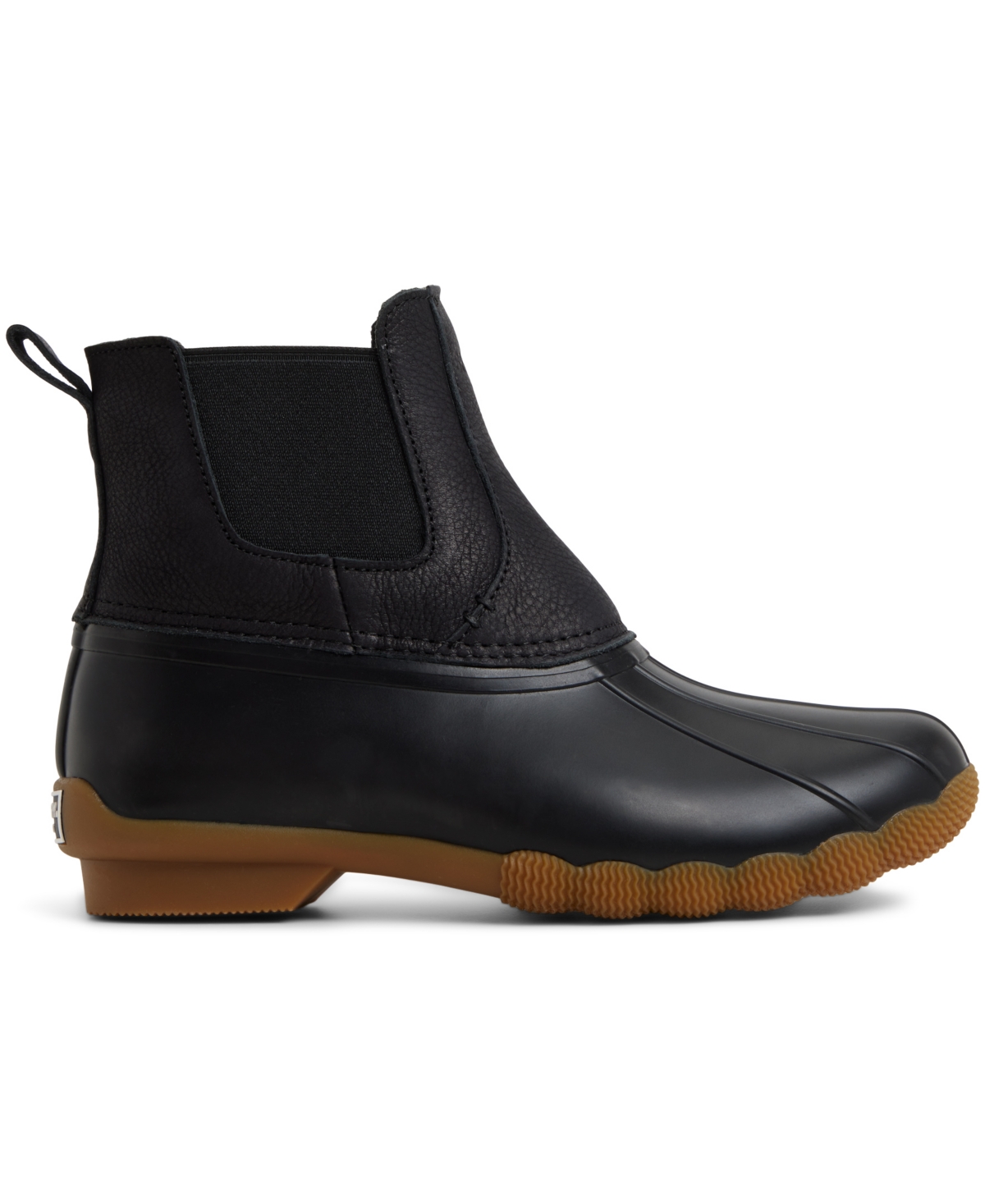 Sperry Saltwater Waterproof Duck Chelsea Boot In Black