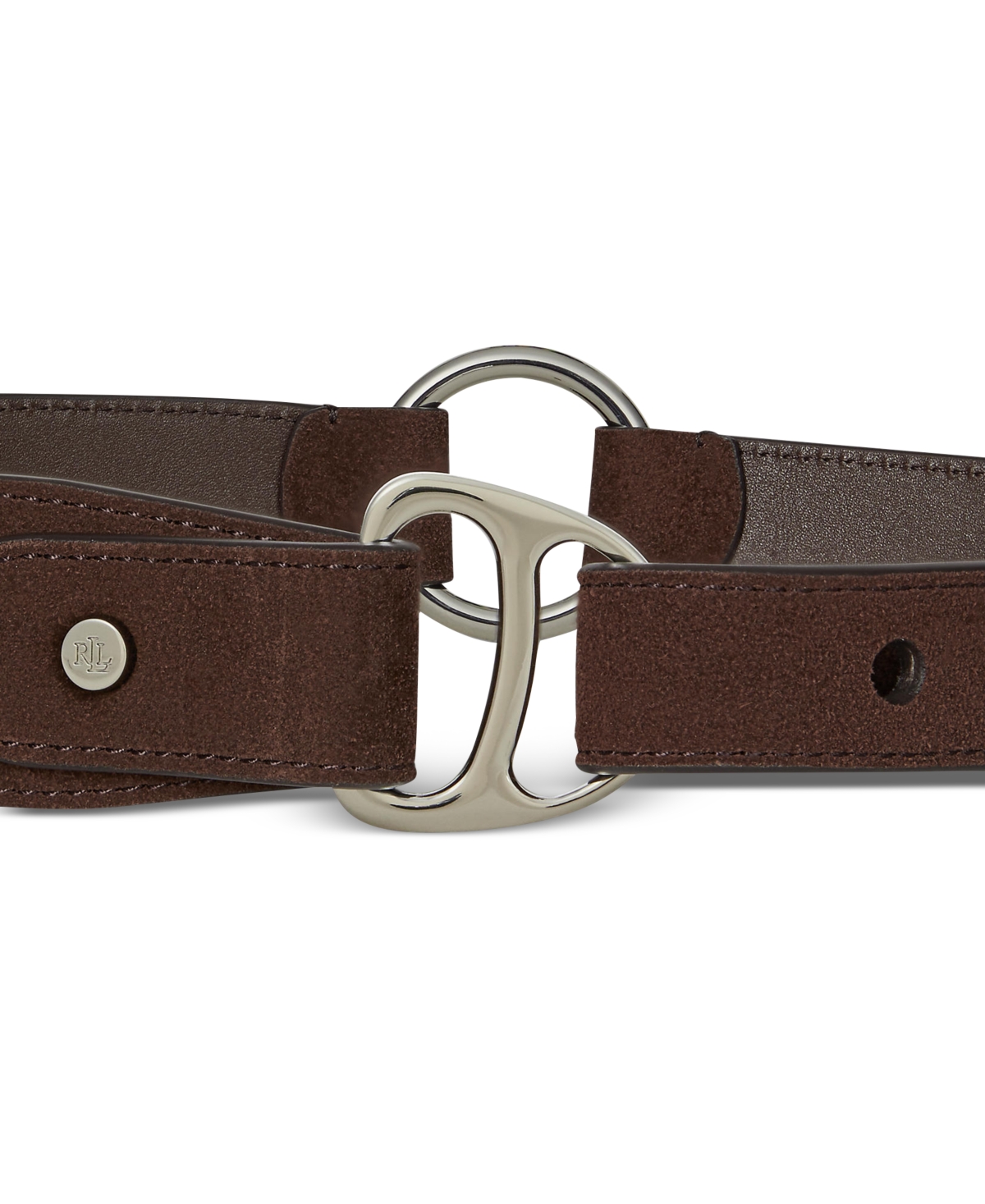 Ralph Lauren Equestrian D-ring Leather Belt In Gold