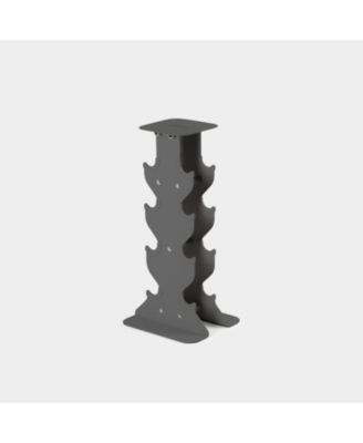 SafeGrip Dumbbells Medium Set with Dark Rack - 5, 8, 10, 12 lbs