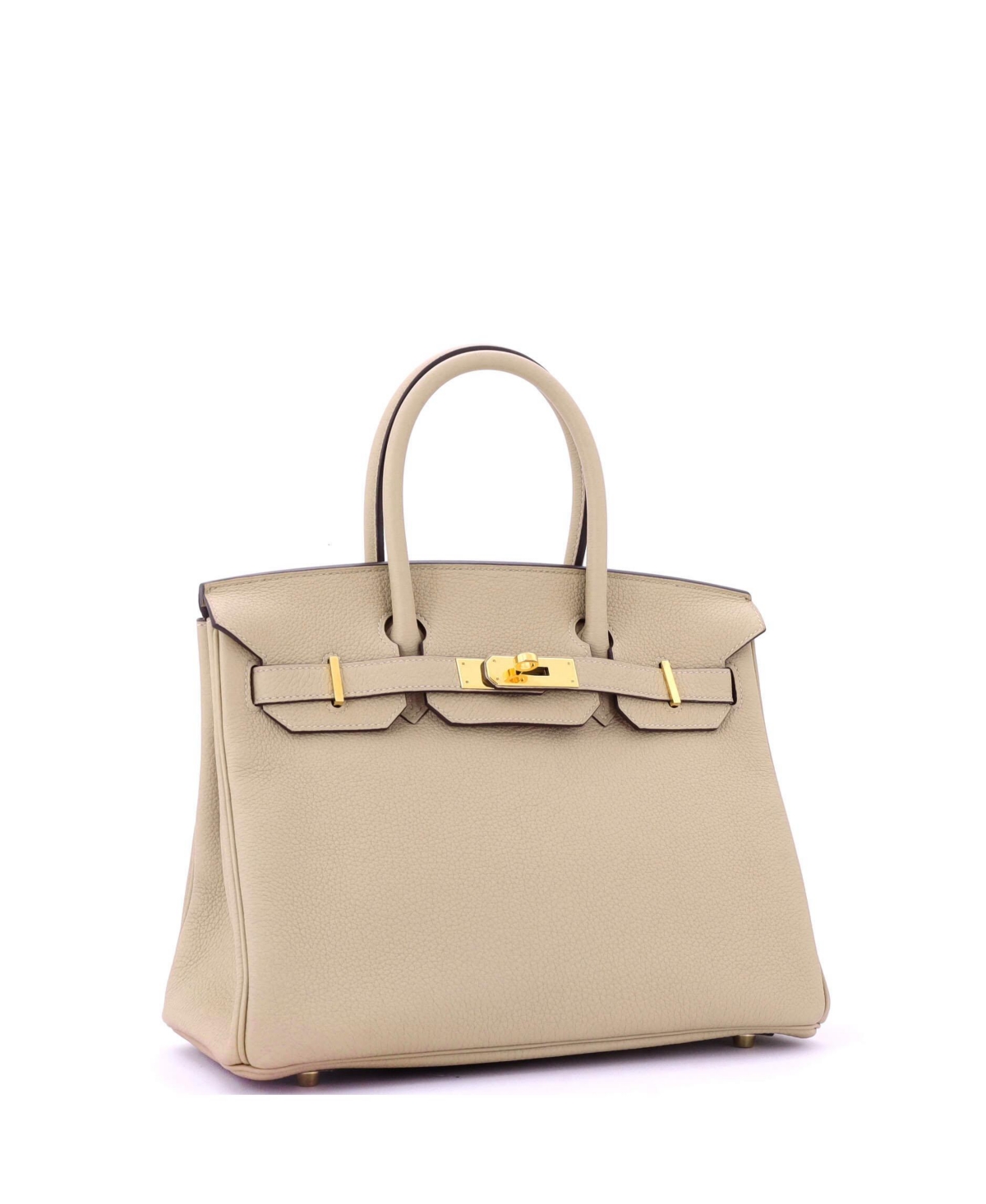 Pre-Owned Hermes Birkin 30 Handbag Light Togo with Gold Hardware