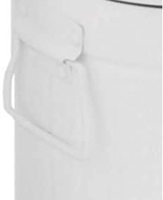 3.2 Gal./12-Liter and 0.8 Gal./3 Liter Old Time Style Round  White  Metal Step-on Trash Can Set