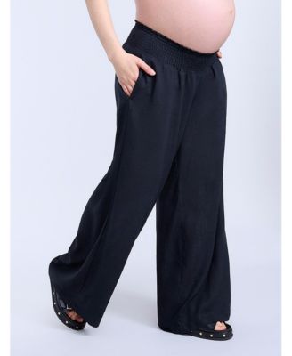 Maternity Smocked Waist Wide Leg Pant - Motherhood