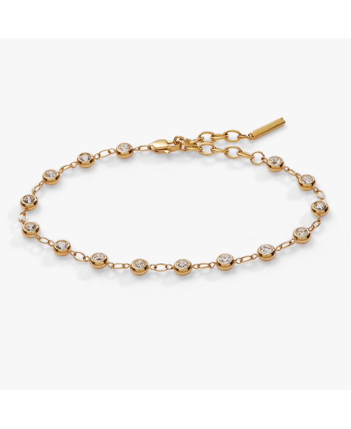 Crystal Pebble Adjustable Bracelet - Gold