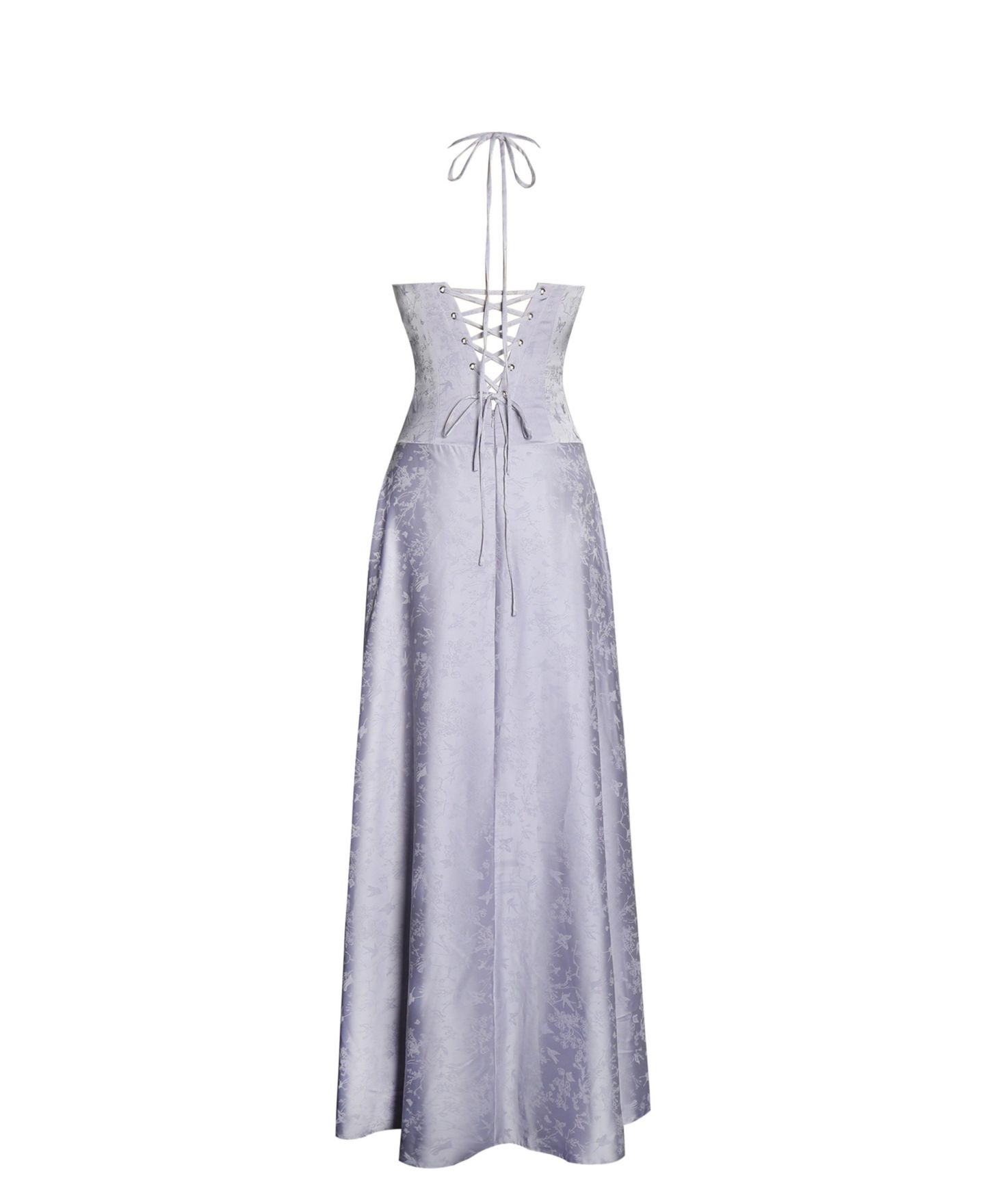 Женское платье Miss Circle Raegan Taro Purple Jacquard Rouched Maxi, цвет: Фиолетовый — фото 4