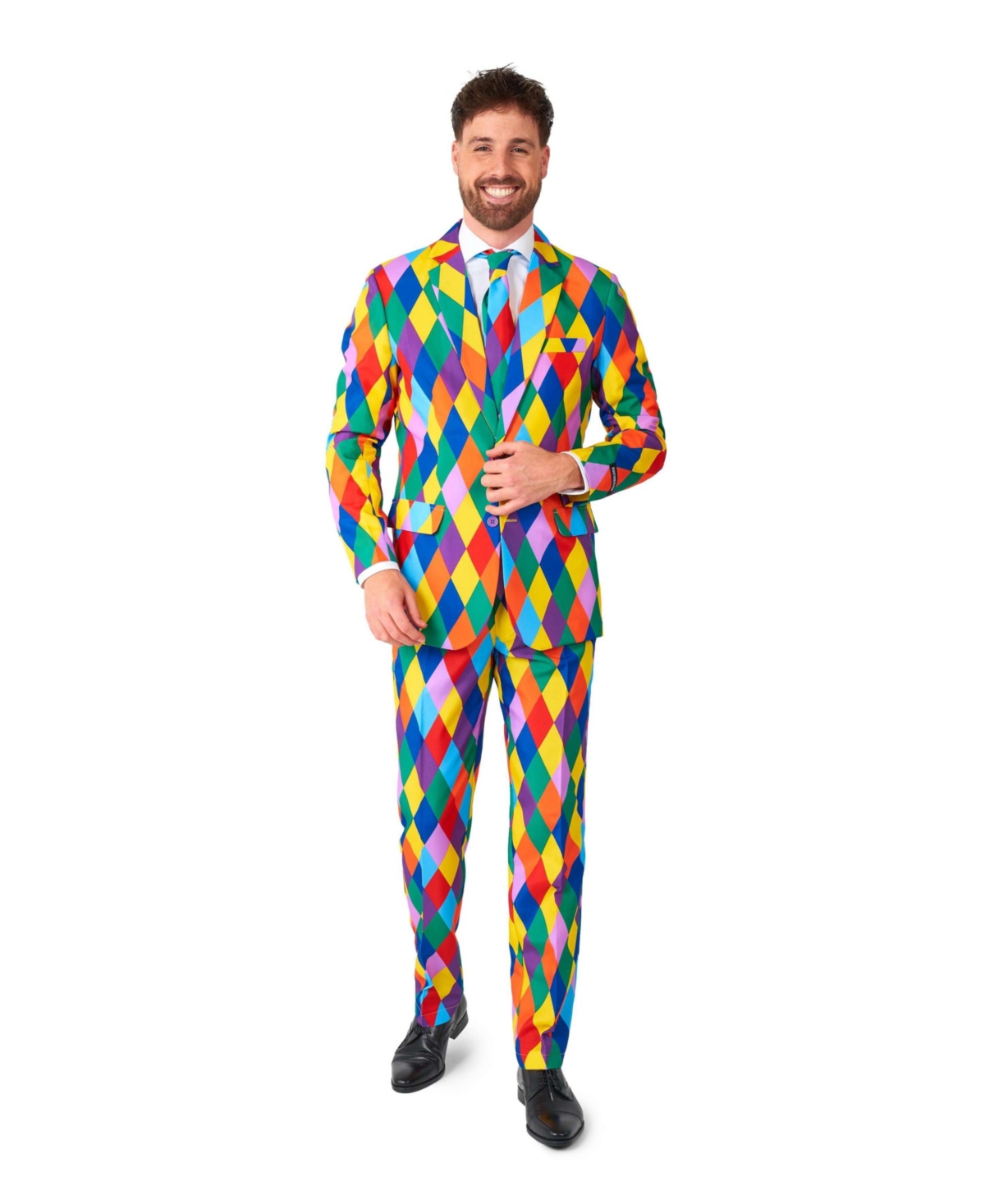 Men's Halloween Costume - Mardi Gras Party Outfit - Multicolor