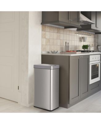 Stainless Steel Wings Lid Sensor Kitchen Trash Can with AbsorbX Odor Filter