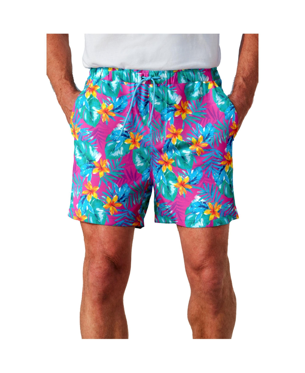 Big & Tall 5&#x22; Swim Shorts With Super Stretch Liner - Blue ombre