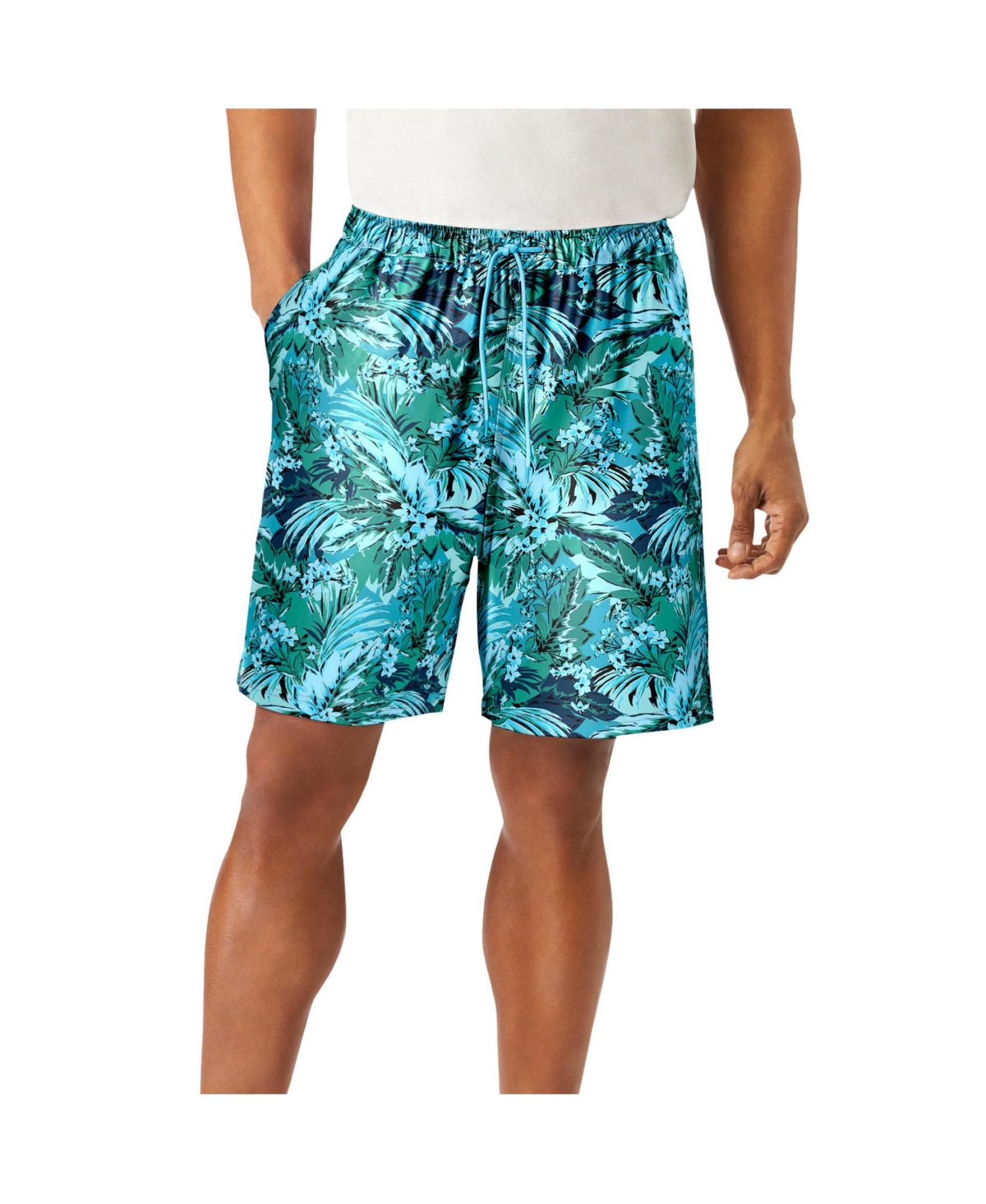Big & Tall 5&#x22; Swim Shorts With Super Stretch Liner - Blue ombre