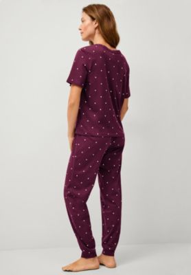 Women's Short Sleeve Tee & Jogger 2-Piece Sleep Set