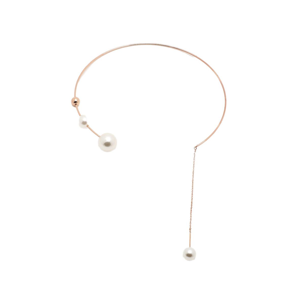 Pellet Lariat Necklace - White