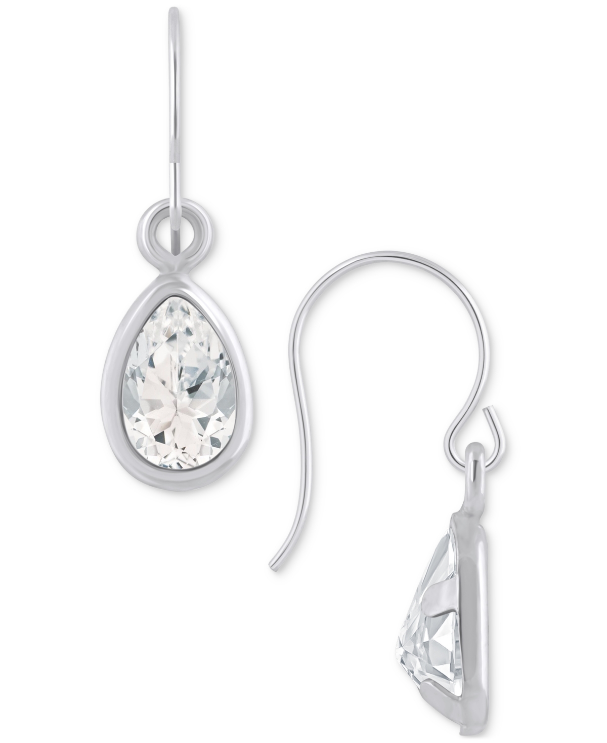 Macy's Amethyst Pear Bezel Drop Earrings (3/4 Ct. T.w) In 10k Gold (also In Additional Gemstones)