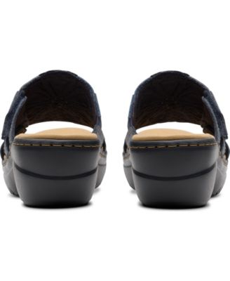 Merliah2 Belle Flower Leather Wedge Sandals