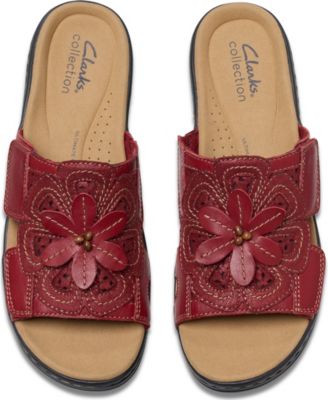 Merliah2 Belle Flower Leather Wedge Sandals