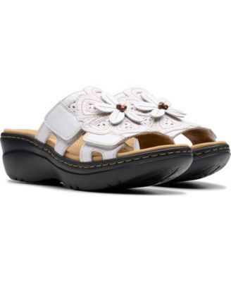 Merliah2 Belle Flower Leather Wedge Sandals