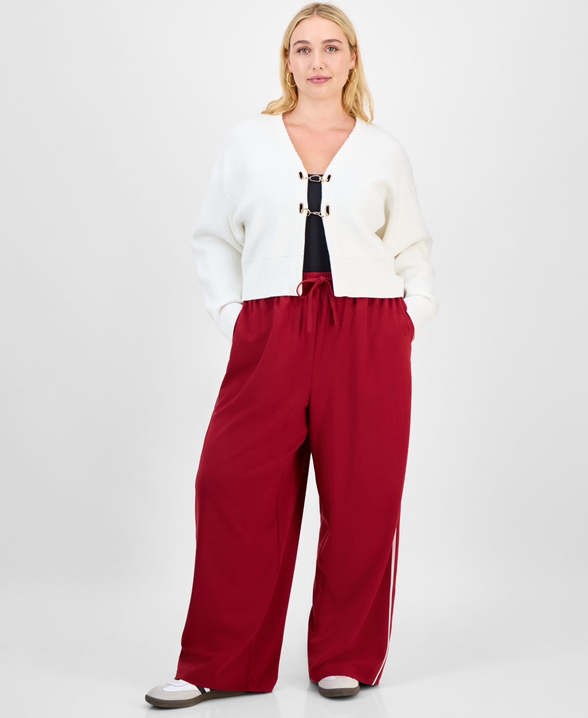 Bar Iii Trendy Plus Hardware Cardigan, Macy's Exclusive