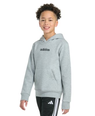 Big Boys Long-Sleeve Essential Linear Embroidered Fleece Heather Pullover Hoodie	