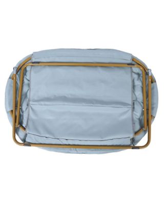 EMMA + OLIVER Double Steel Janey Folding Saucer Chair and Ottoman