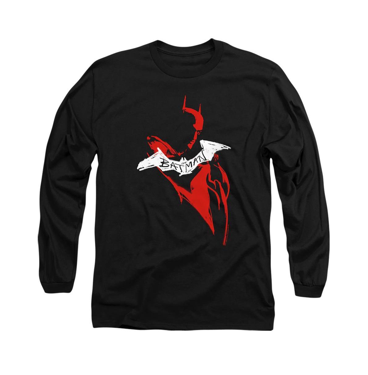 Men's The Hand Drawn Silhouette Long Sleeve Adult Tee / T-Shirt - Black