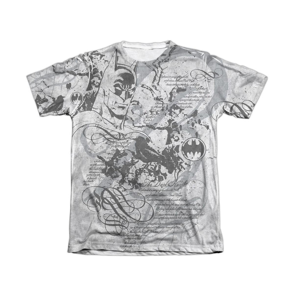 Men's Tale Of The Dark Knight Adult 65/35 Poly/Cotton Short Sleeve Tee / T-Shirt - White